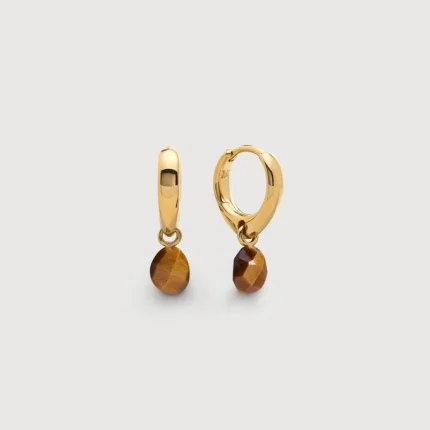 Nura Gemstone Huggie Earrings