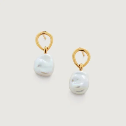 Nura Keshi Pearl Drop Earrings