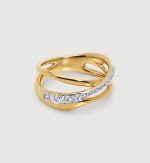 Nura Pavé Diamond Crossover Ring