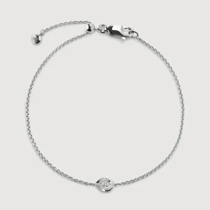 Pear Diamond Chain Bracelet