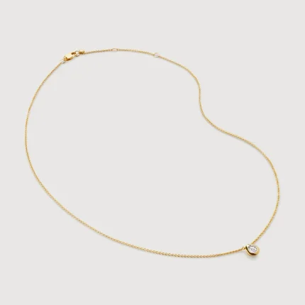 Pear Diamond Chain Necklace