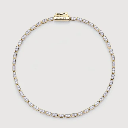 Rectangular Diamond Tennis Bracelet