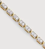 Rectangular Diamond Tennis Bracelet