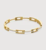 Signature Link Diamond Slim Bangle