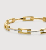 Signature Link Diamond Slim Bangle
