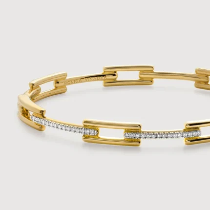 Signature Link Diamond Slim Bangle