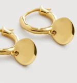 Siren Muse Disc Mini Huggie Earrings