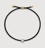 Solitaire Diamond Cord Bracelet