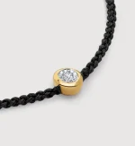 Solitaire Diamond Cord Bracelet