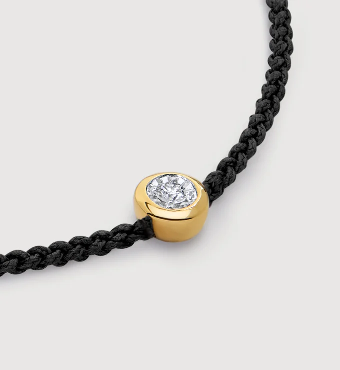 Solitaire Diamond Cord Bracelet2 Solitaire Diamond Cord Bracelet