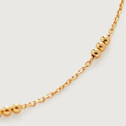 Triple Beaded Chain Necklace 14-16'