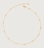 Triple Beaded Chain Necklace 14-16'