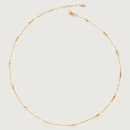 Triple Beaded Chain Necklace 14-16'