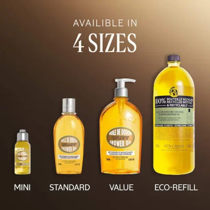 Cleansing And Softening Refillable Shower Oil With Almond Oil