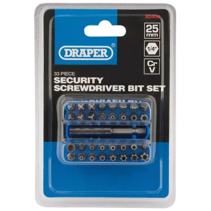 Draper 33 Piece Security Screwdriver Bit Set