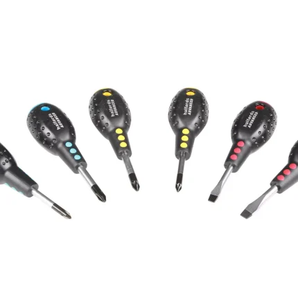 Halfords Advanced 6 Piece Stubby Screwdriver Set