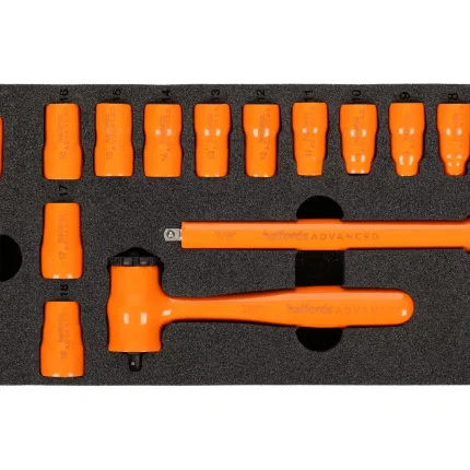 Halfords Advanced EV 1000V Insulated 14 Piece 3-8 Inch Socket Set