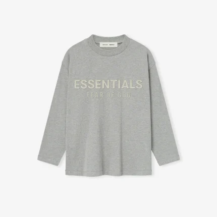 Kids Classic Long Sleeve T-Shirt in Concrete Heather