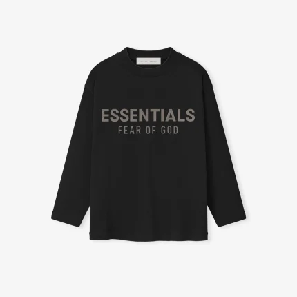 Kids Classic Long Sleeve T-Shirt in Jet Black