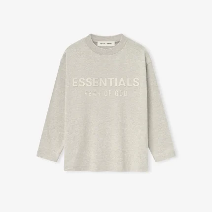 Kids Classic Long Sleeve Tee in Heather Stone