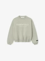 Kids Fleece Crewneck in Abbey Stone