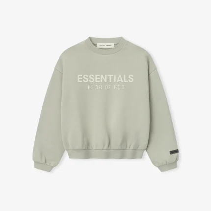 Kids Fleece Crewneck in Abbey Stone