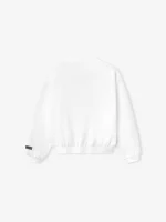 Kids Fleece Crewneck in Cloud White