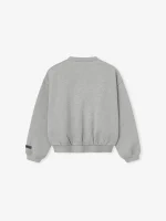 Kids Fleece Crewneck in Concrete Heather