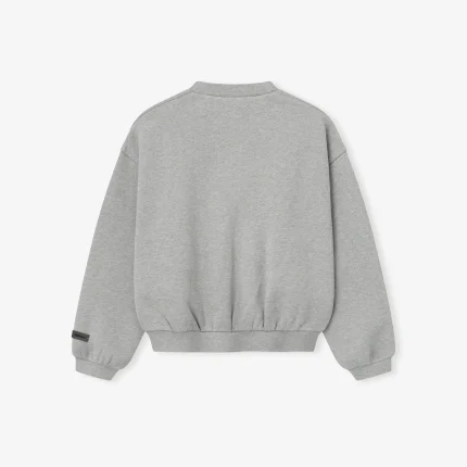 Kids Fleece Crewneck in Concrete Heather