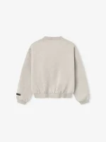 Kids Fleece Crewneck in Heather Stone