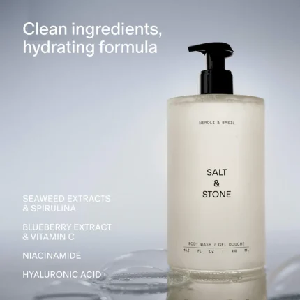Salt & Stone Neroli & Basil Body Wash with Niacinamide