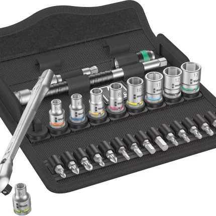 Wera 8100 SA 8 Zyklop Metal Ratchet Set With Switch Lever 1-4 Drive