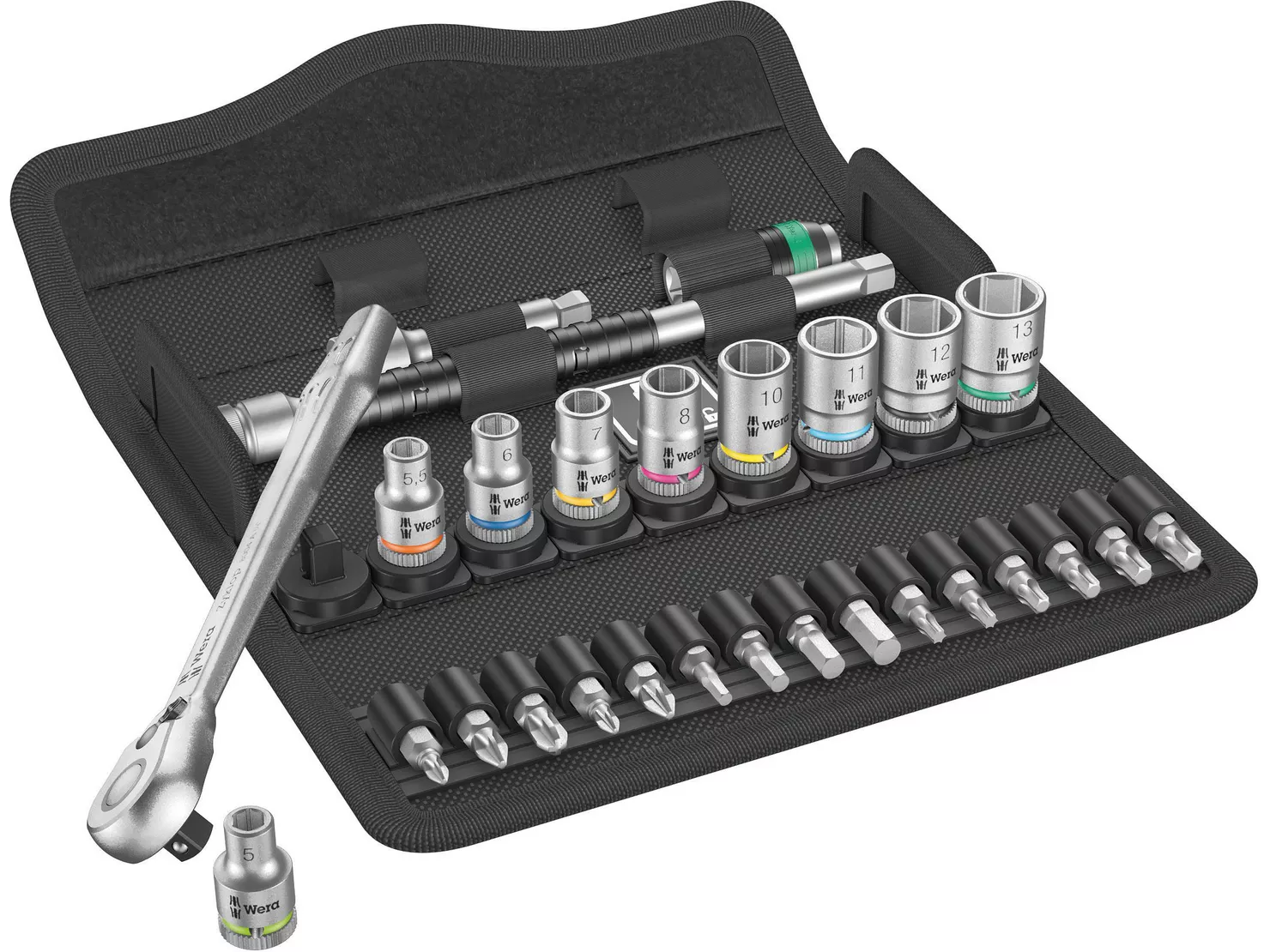 Wera 8100 SA 8 Zyklop Metal Ratchet Set With Switch Lever 1-4 Drive Wera 8100 SA 8 Zyklop Metal Ratchet Set With Switch Lever 1-4 Drive